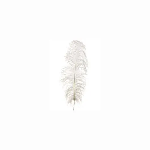 34" Luxurious White Ostrich Feather Decorative Spray Craft Pick