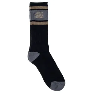 Anti Hero Blackhero Outline Embroidered Socks -  Black / Bronze / Charcoal