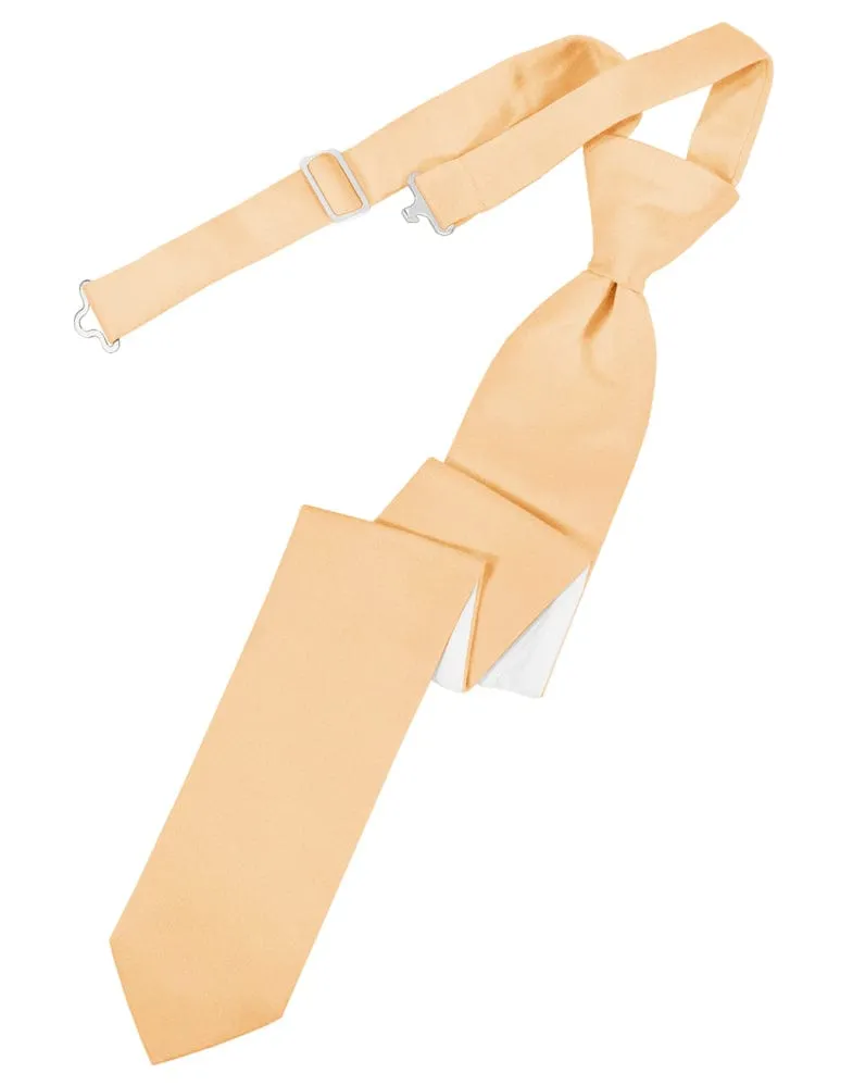 Apricot Luxury Satin Skinny Windsor Tie