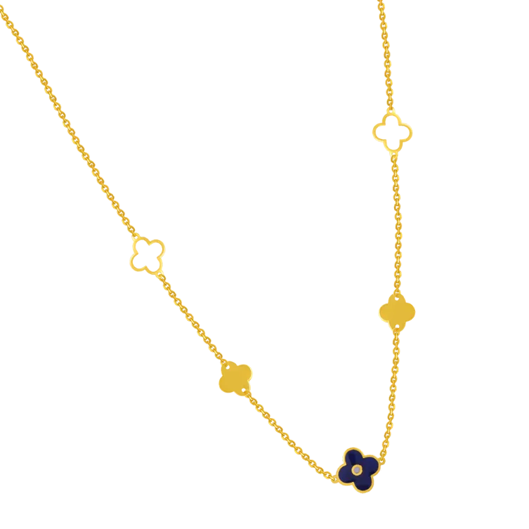 Beautiful 22k Gold Necklace With Delicate Floral Details