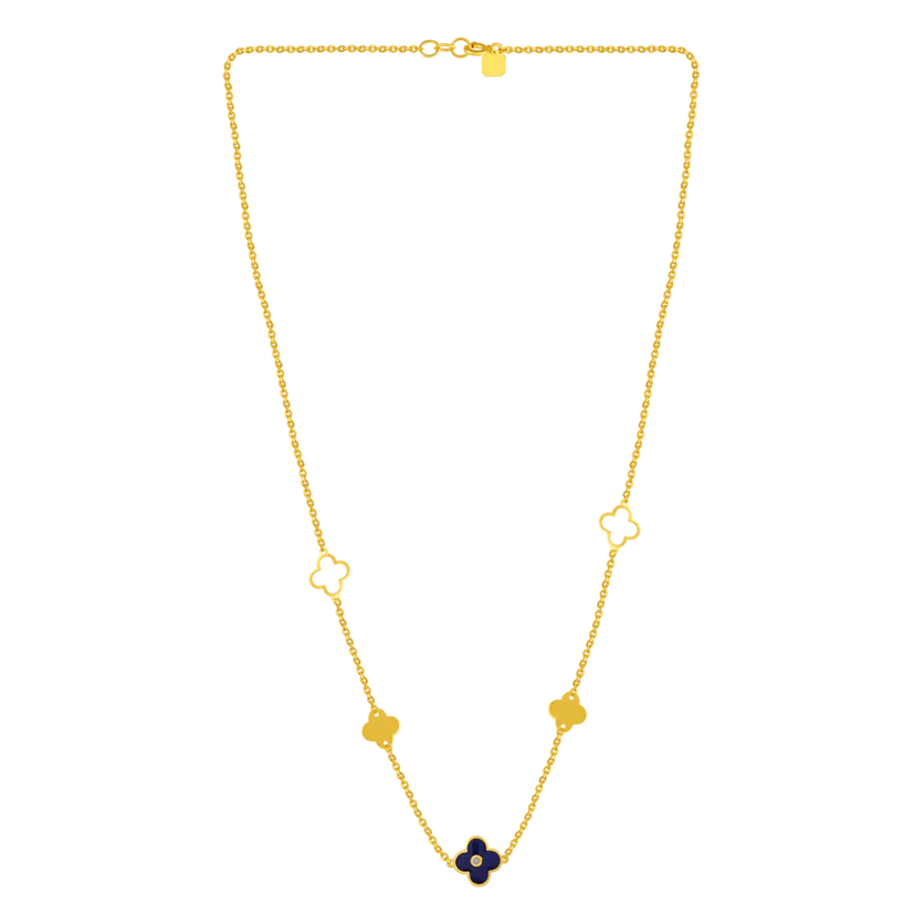 Beautiful 22k Gold Necklace With Delicate Floral Details