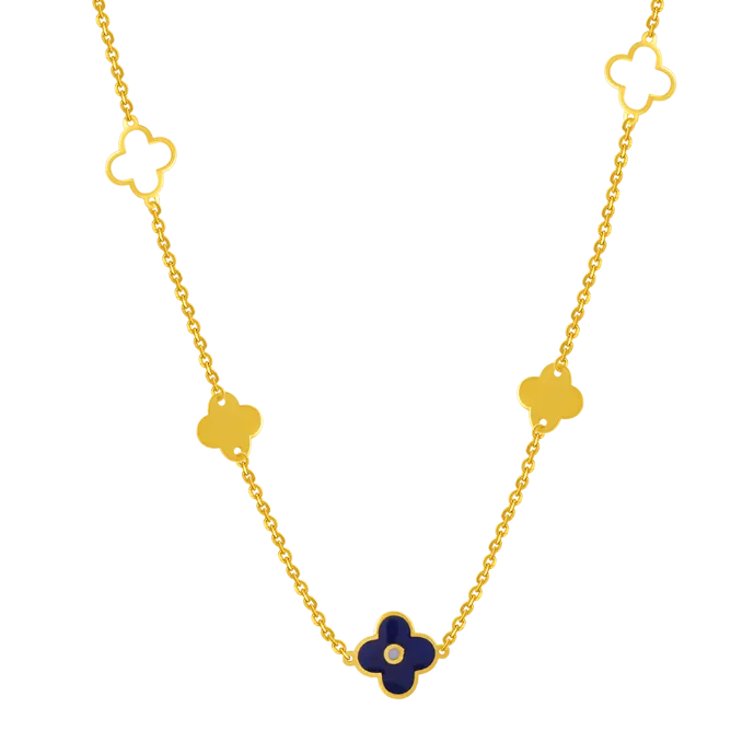 Beautiful 22k Gold Necklace With Delicate Floral Details