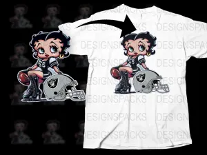 Betty Boop Las Vegas Raiders Inspired Png Digital Download