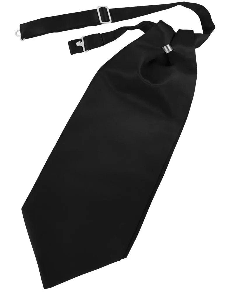 Black Luxury Satin Cravat