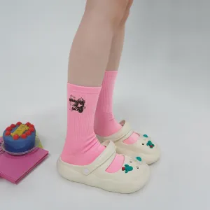 Bold Chuu Baby Embroidered Ribbed Socks