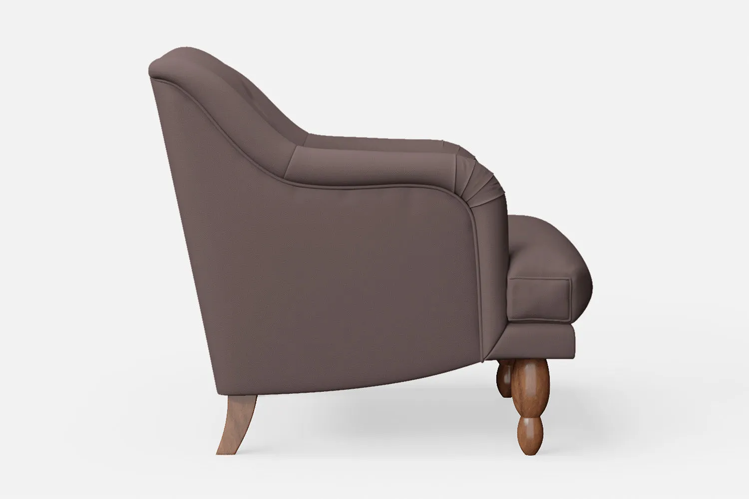 Burlington Armchair Rose Taupe Leather