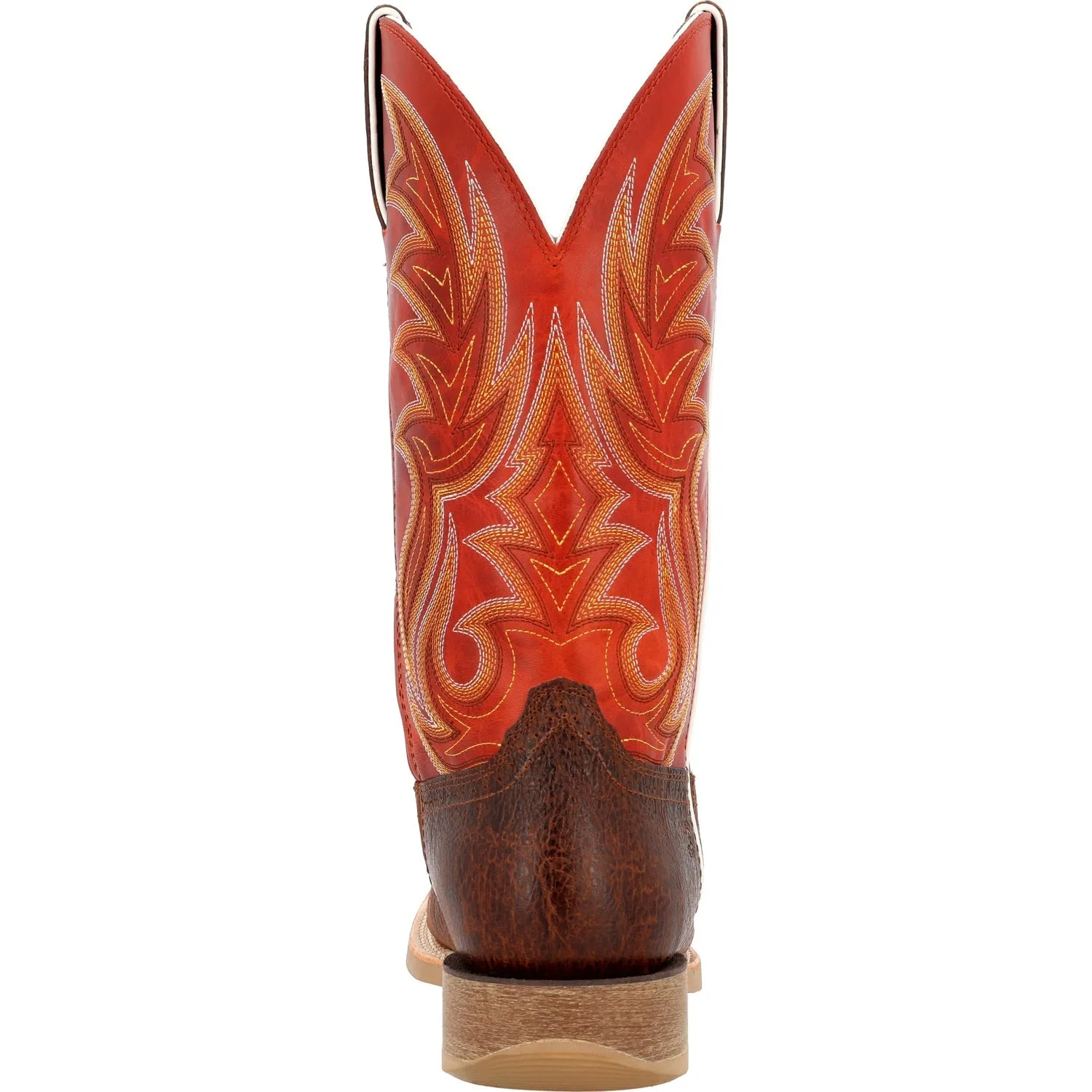 Durango Mens Rebel Pro Western Cognac Crunch/Red Leather Cowboy Boots