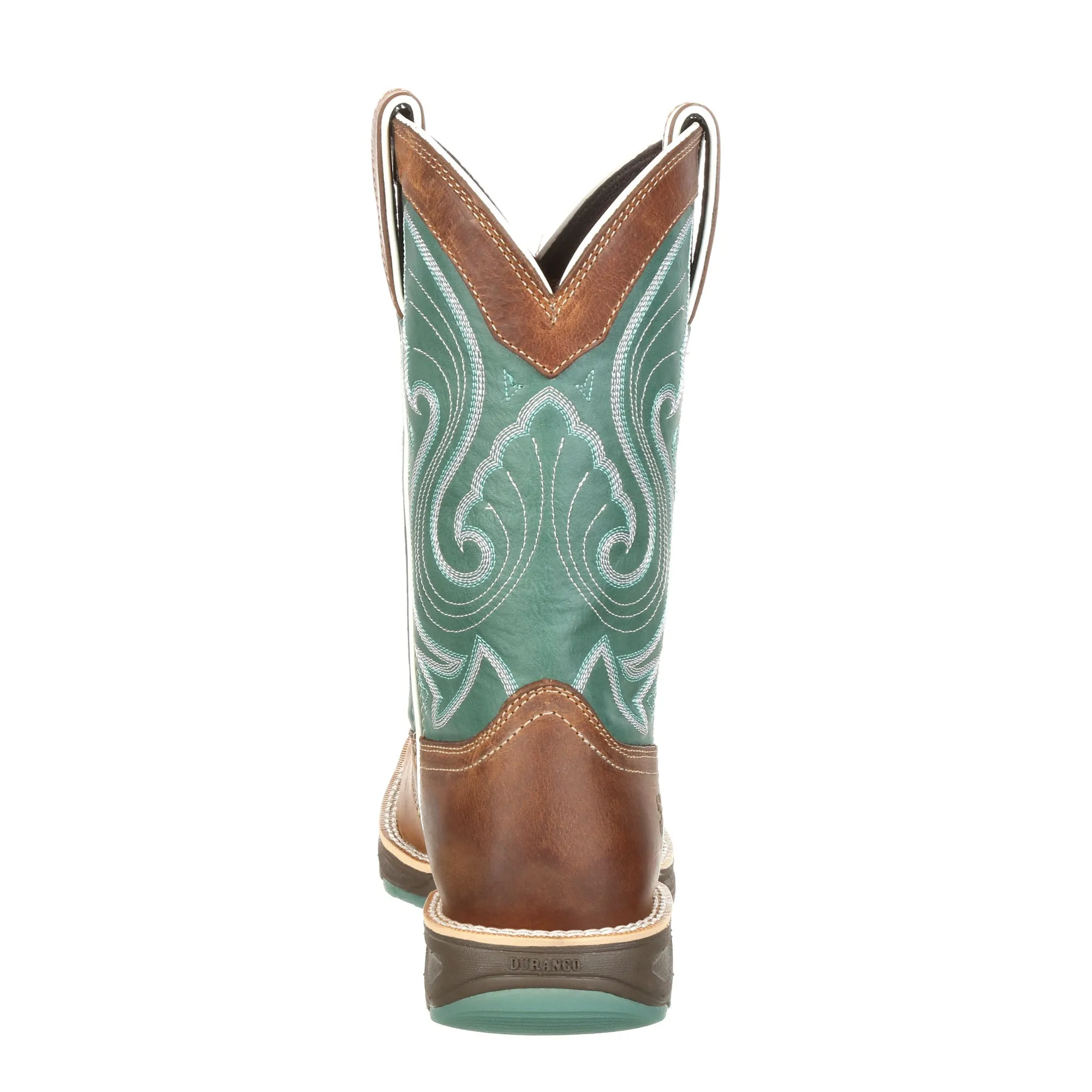 Durango Womens Emerald/Tan Leather Ultralite Saddle Cowboy Boots