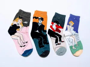 Famous People Low Crew Socks