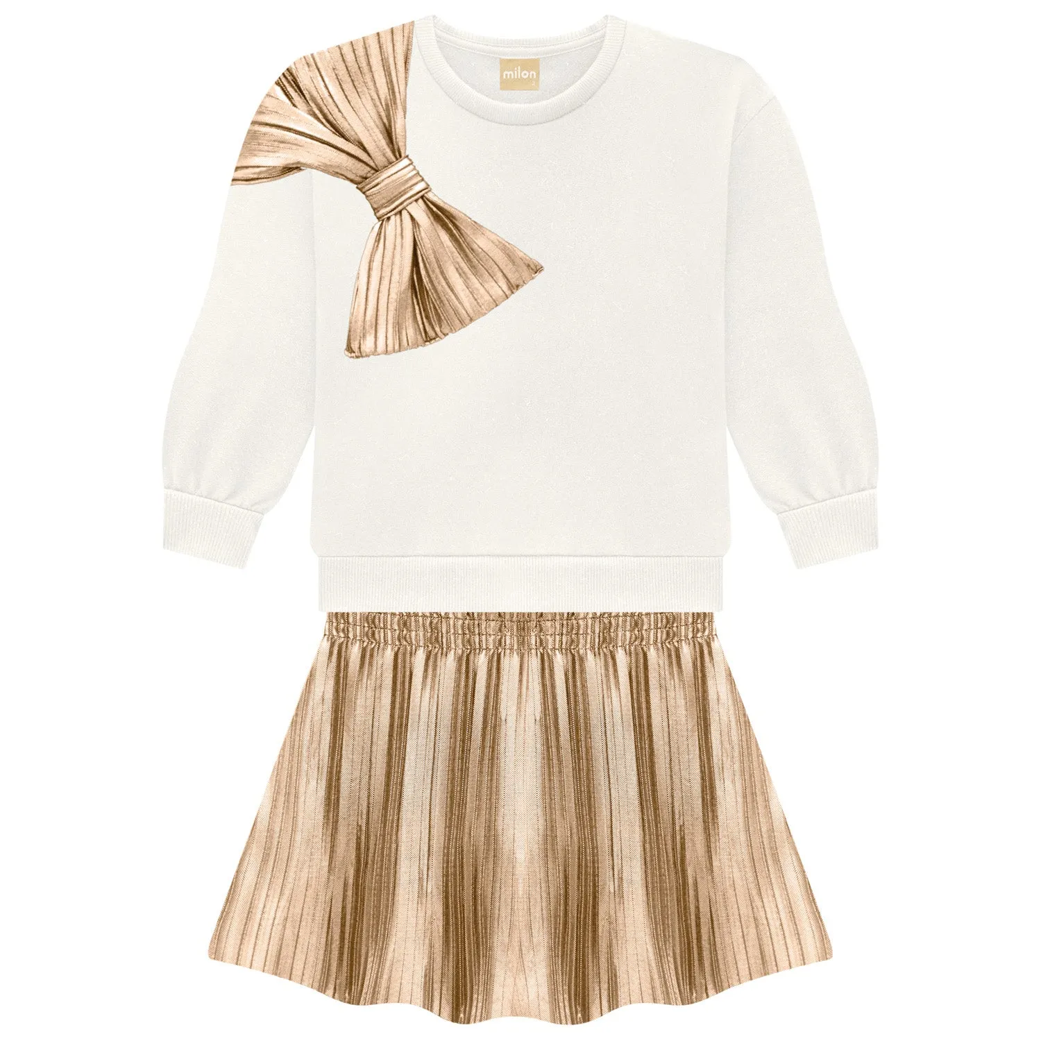 Gold Bow Shoulder/Skirt Set