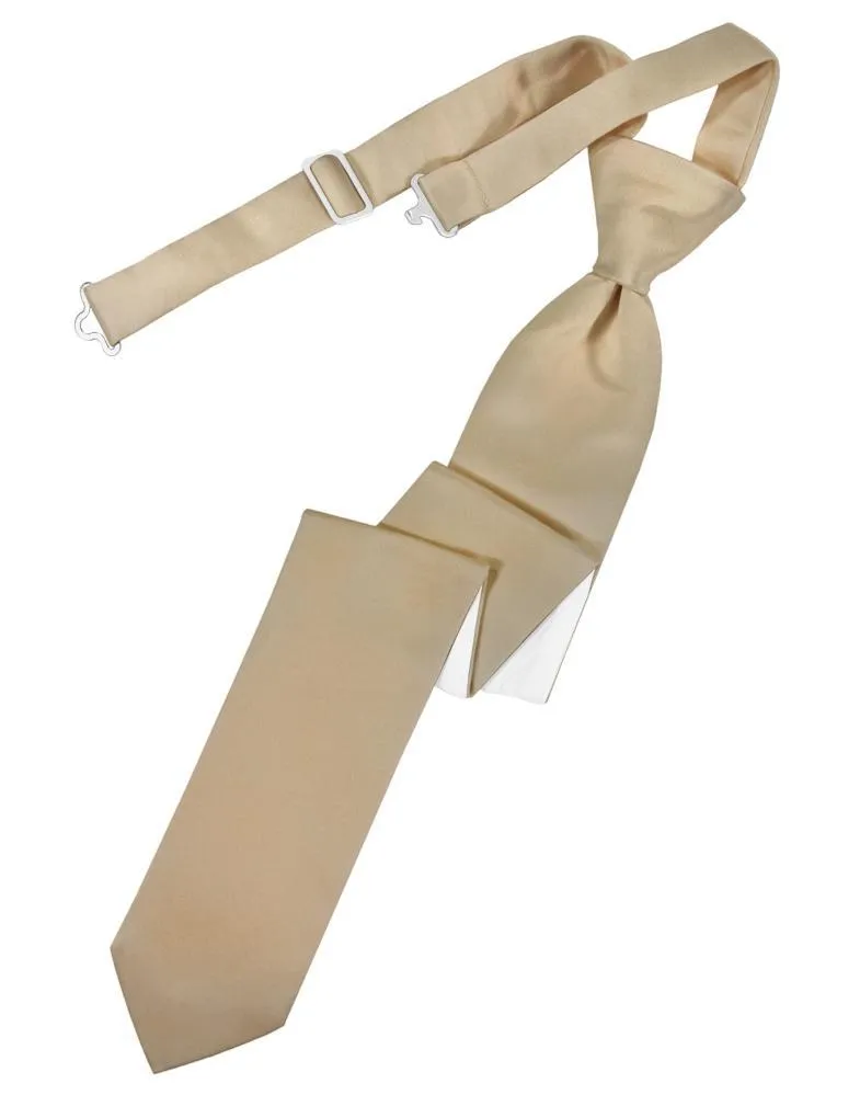 Golden Luxury Satin Skinny Necktie