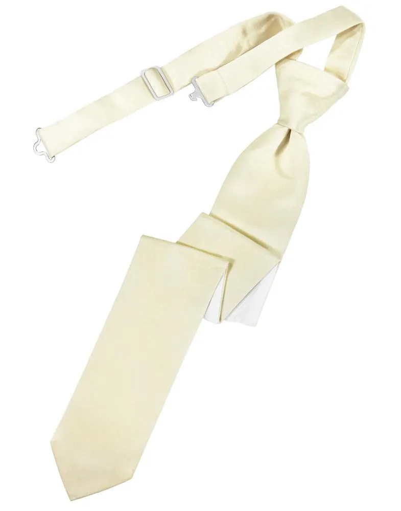 Ivory Luxury Satin Skinny Necktie