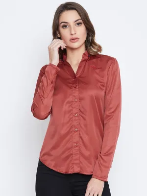 JUMP USA Women Red Solid Casual Shirts