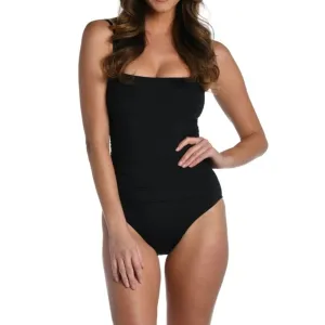 La Blanca Island Goddess Lingerie One Piece Swimsuit - Black