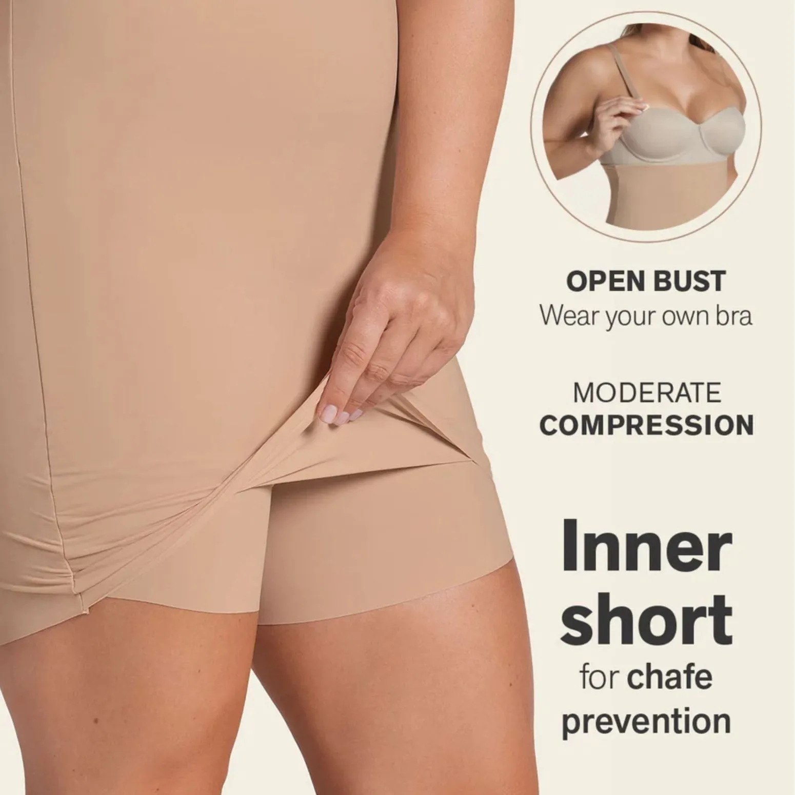 Leonisa Two-in-One Undetectable Sculpting Skort Slip 015803 in Golden Beige