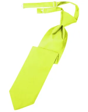 Lime Luxury Satin Kids Necktie