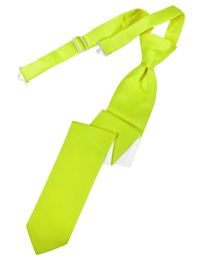 Lime Luxury Satin Skinny Necktie