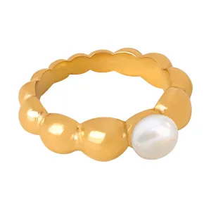 Luxurious French Pearl Ring - Elegant Women's Statement Jewelry