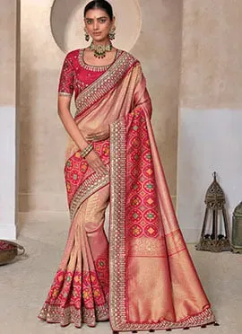 Luxurious Pure Kanjivaram With Patola Work Traditional Saree