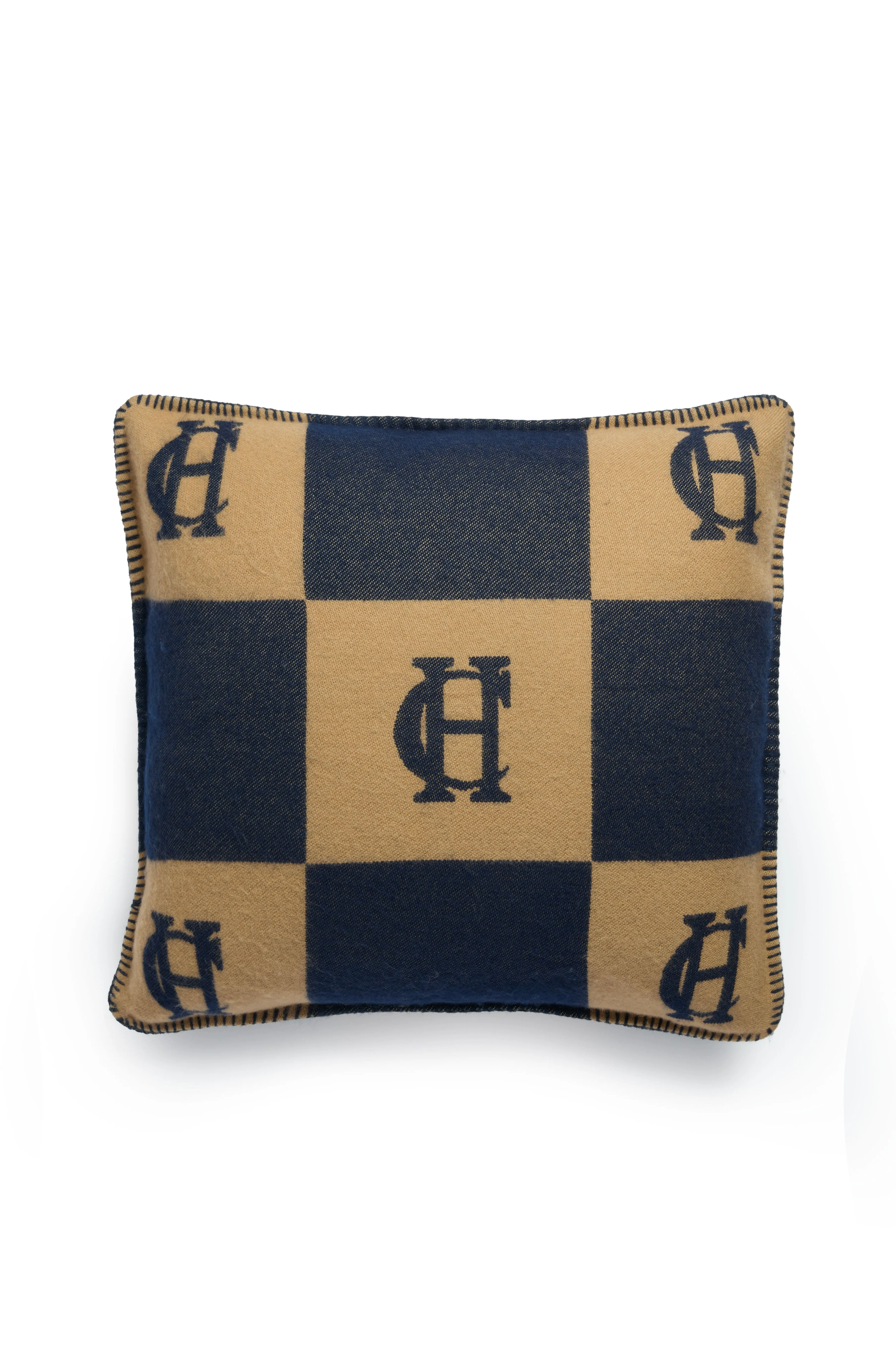 Luxury Cushion (Navy Camel)