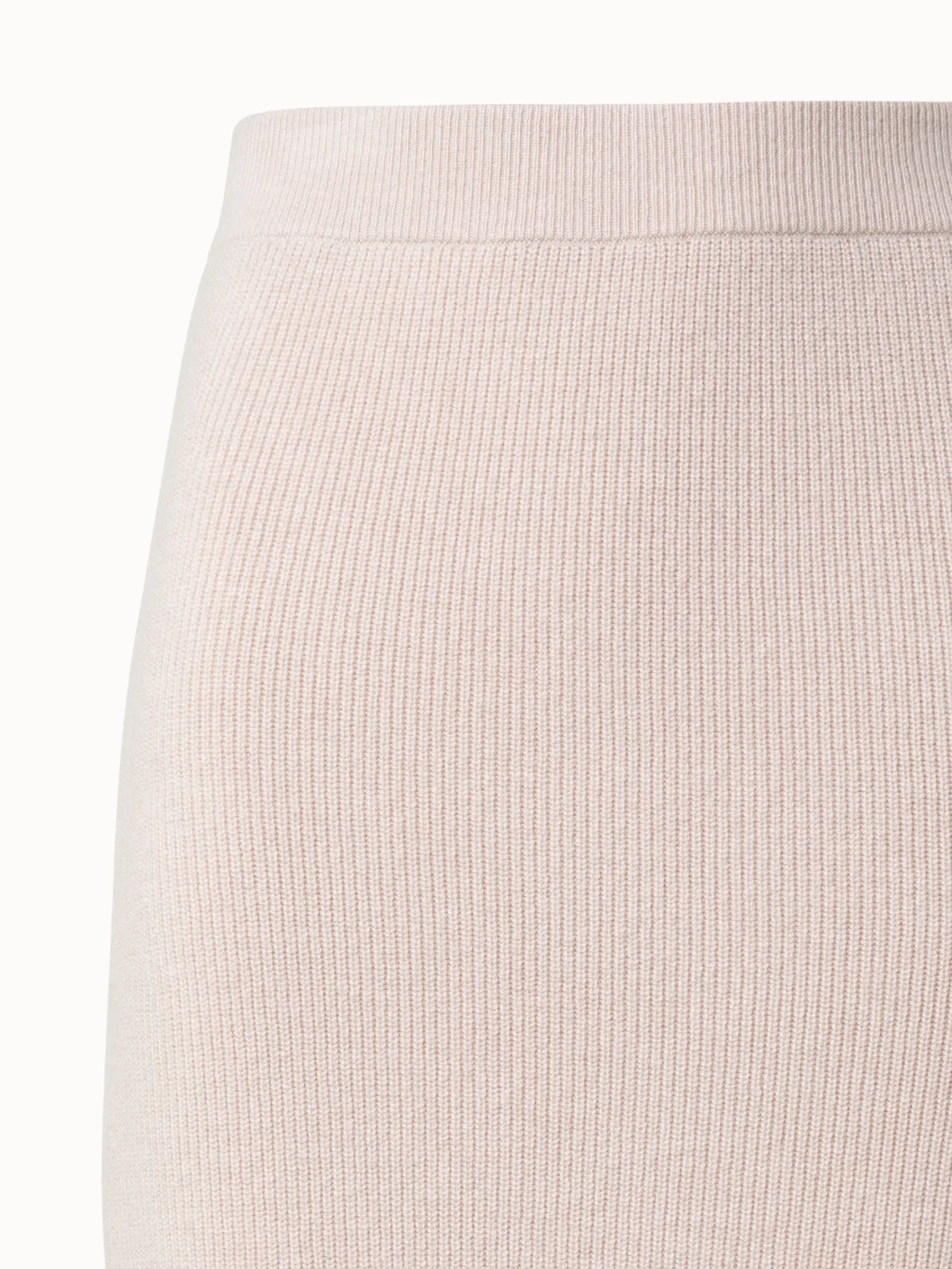 Midi Knit Skirt in Ribbed Cashmere