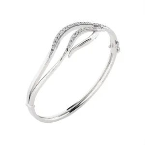 Multiple Ribbon Open Design Bangle Bracelet