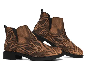 Mystical Aum Chakra Mandala - Earth | Eco Friendly Fashion Boots | Mandalazed