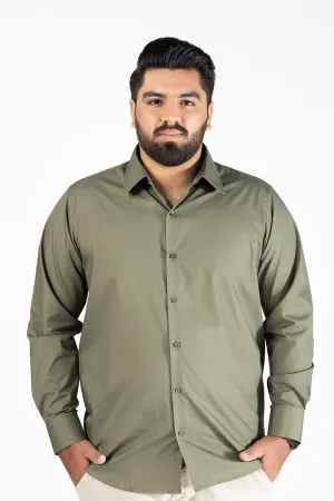 Olive Formal Shirt (Plus Size) - P22 - MS0022P