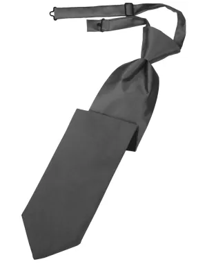 Pewter Luxury Satin Kids Necktie