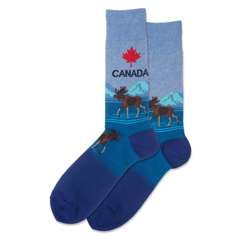 "Canada Moose" Crew Socks by Hot Sox