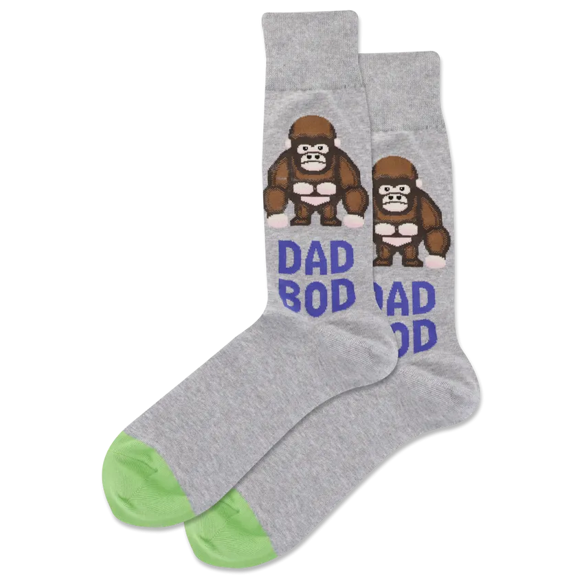 "Dad Bod" Crew Socks by Hot Sox - Large