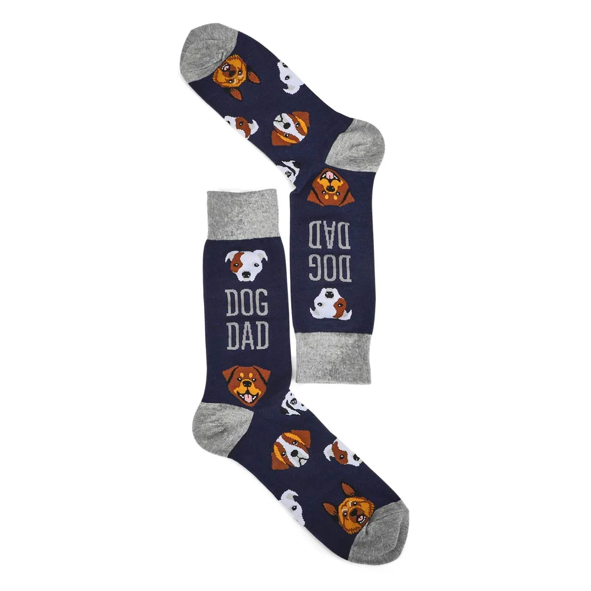 "Dog Dad" Crew Socks by Hot Sox - Large