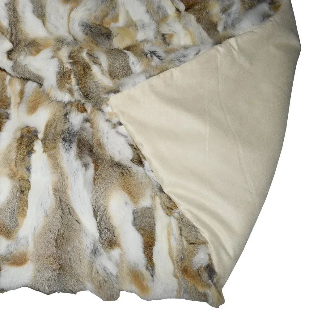 Rabbit Fur Throw (Brown)