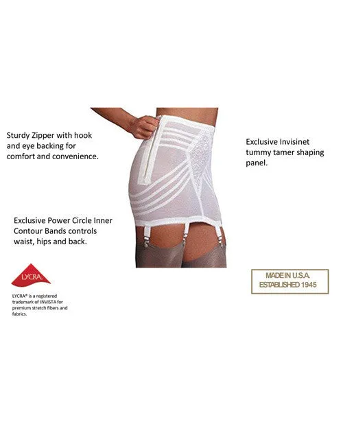 Rago Shapewear Zippered Open Bottom Girdle White 2x