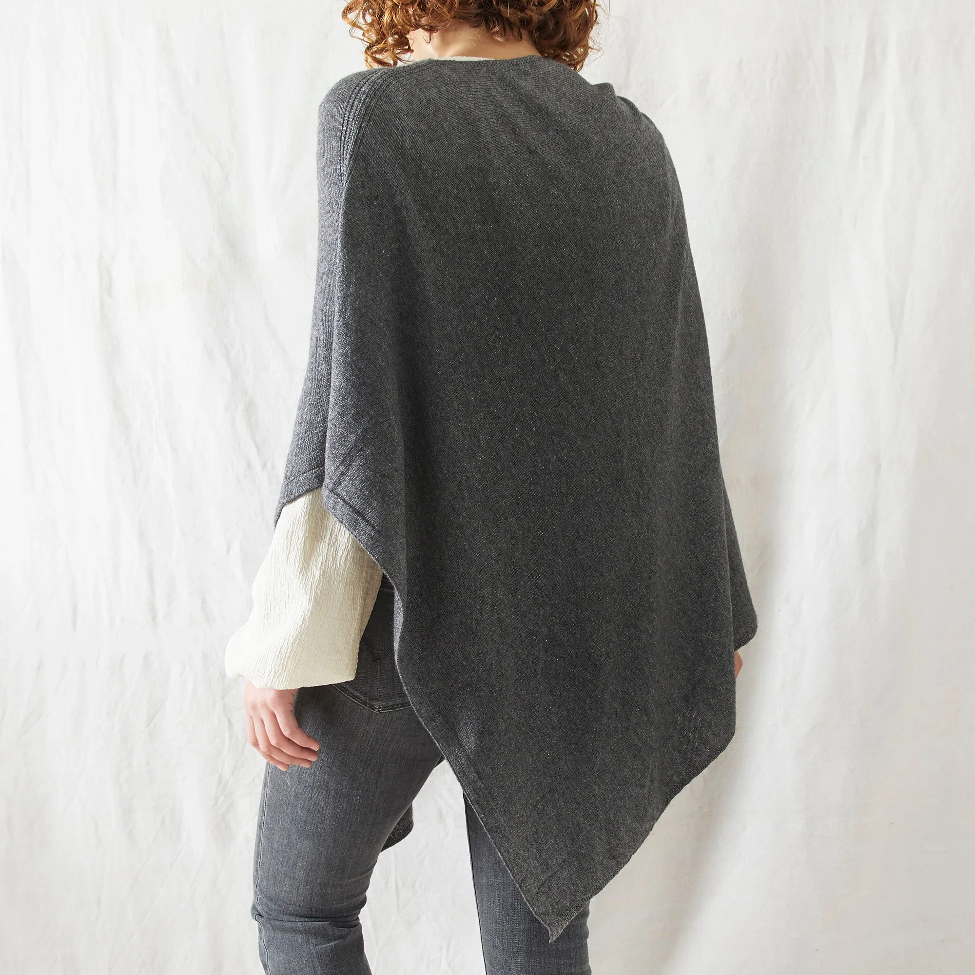 RISI Luxury Soft Fine Knit Merino Cowl Poncho