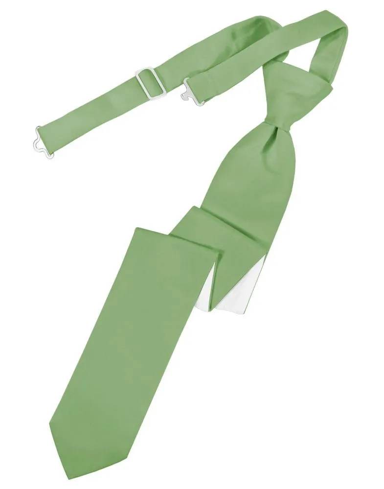 Sage Luxury Satin Skinny Necktie