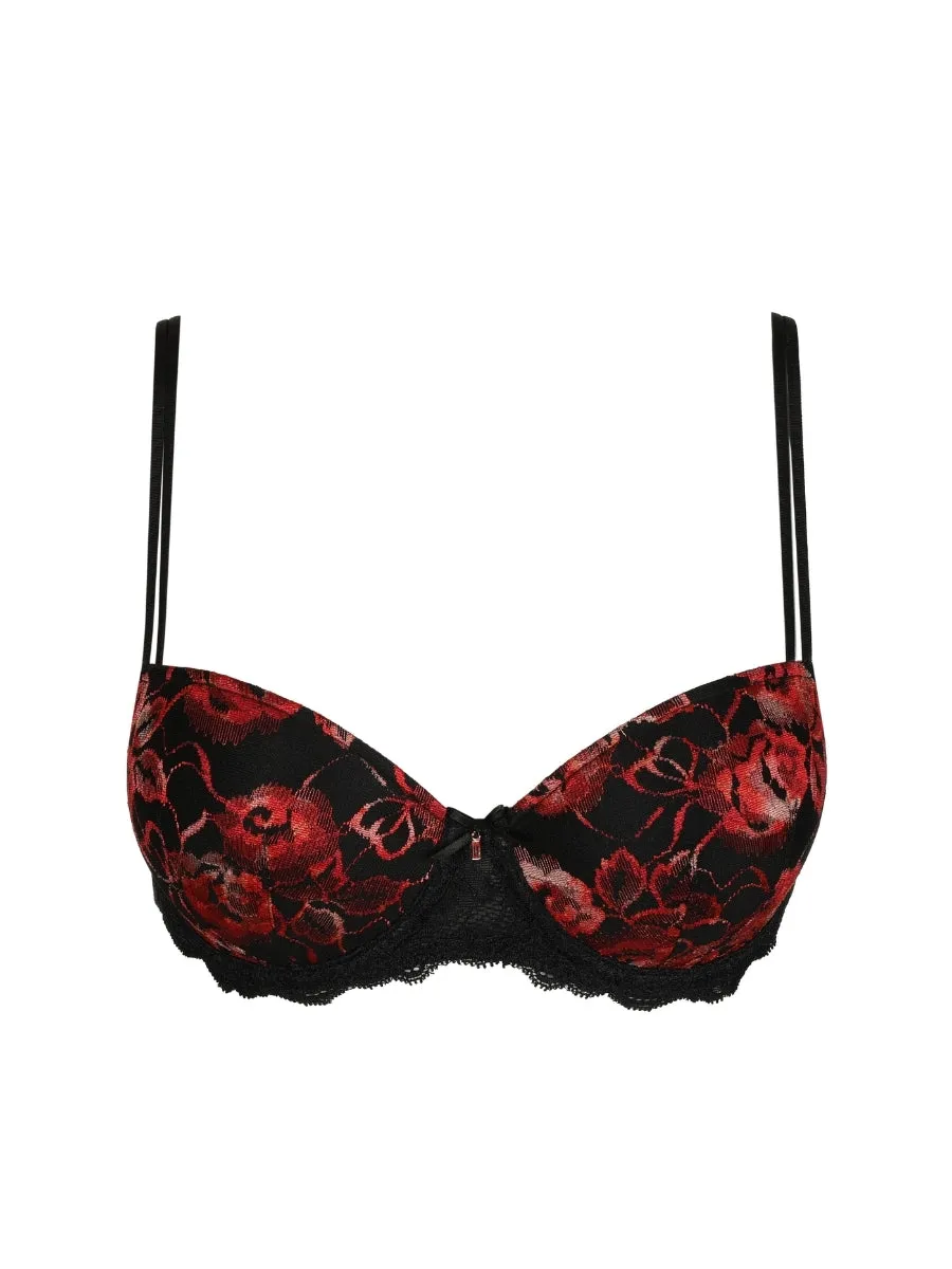 Selyna Padded Balcony Bra - Spicy Red