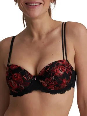 Selyna Padded Balcony Bra - Spicy Red