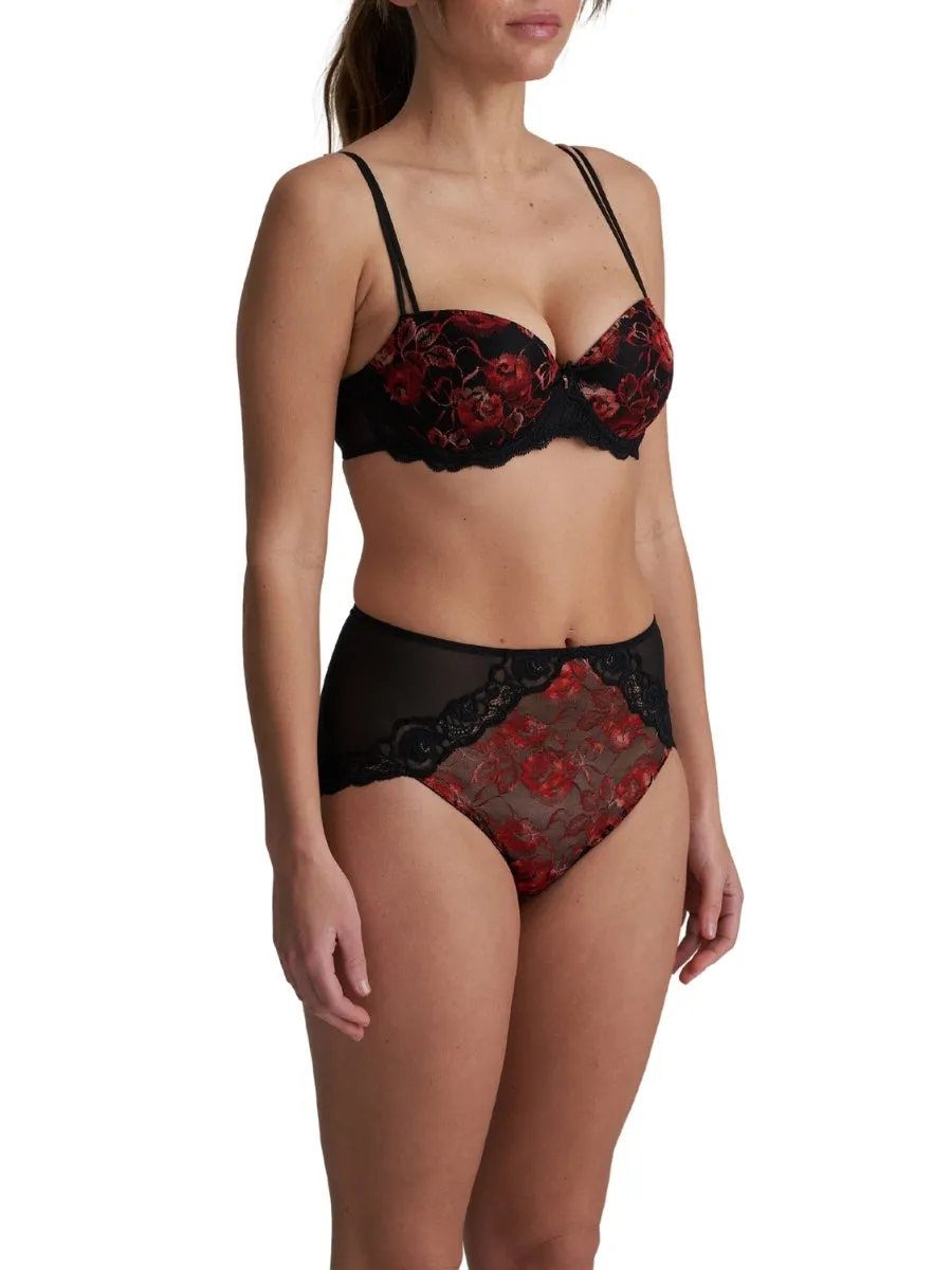 Selyna Padded Balcony Bra - Spicy Red