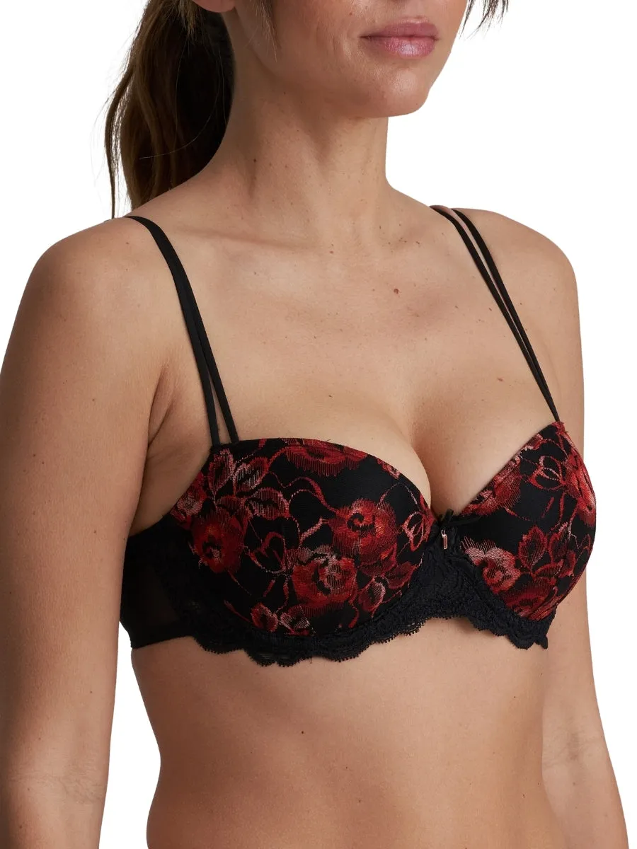 Selyna Padded Balcony Bra - Spicy Red