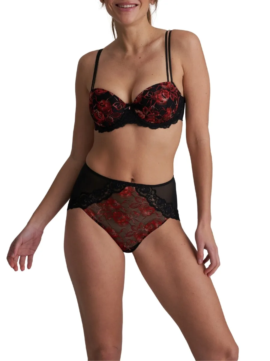 Selyna Padded Balcony Bra - Spicy Red