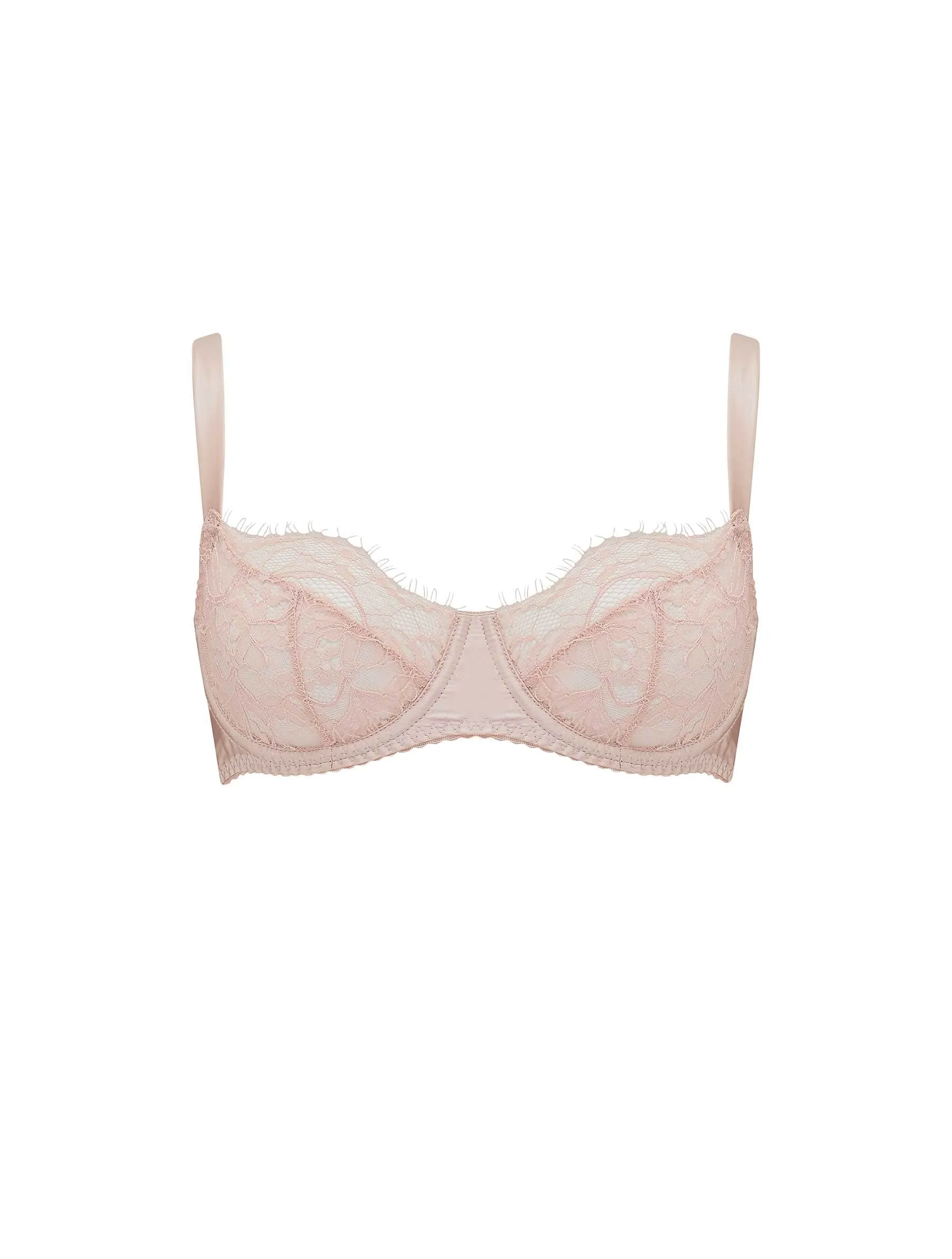 Signature Lace Balcony Bra - Blush