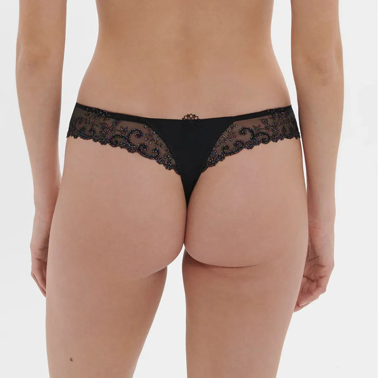 Simone Perele Delice Thong in Noir Gem12X700