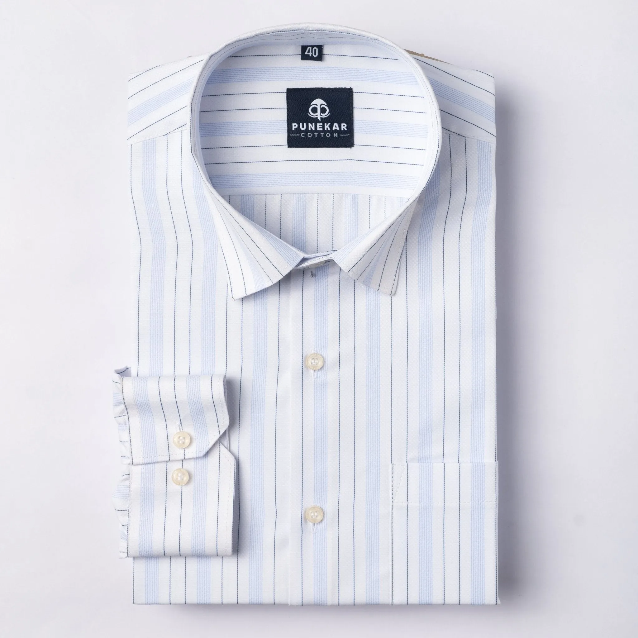 Sky Blue Color Prime Cotton Lining Shirt For Men