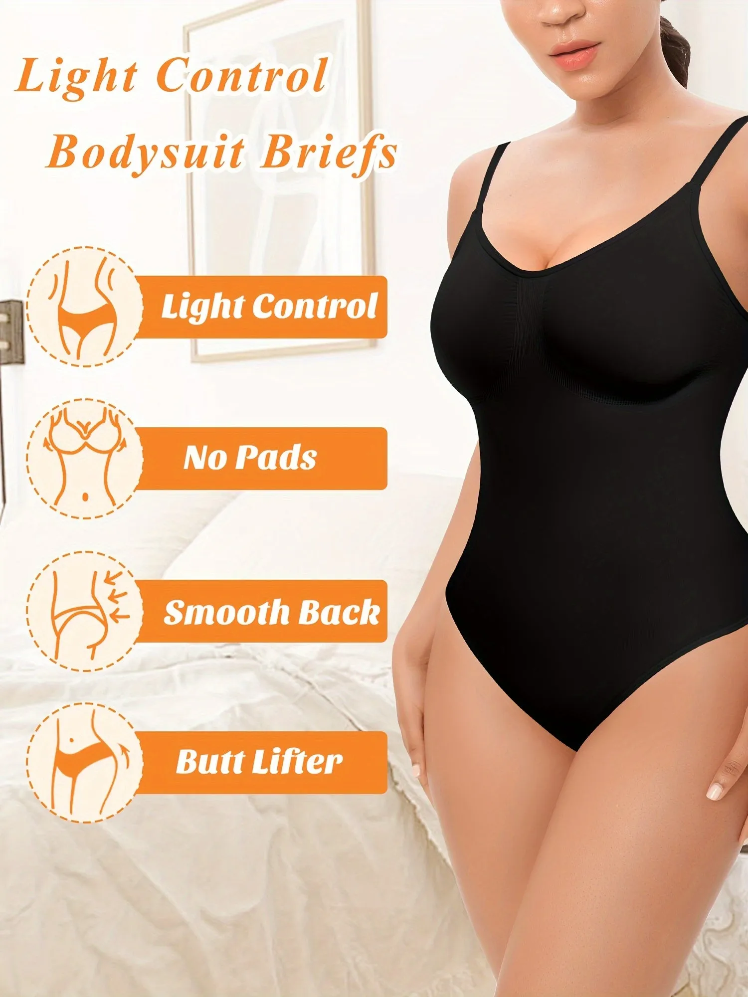 Slimming Shapewear Bodysuit for Women Tummy Control Sculpting Body Shaper Thong Bodysuit Shaping Tank Tops