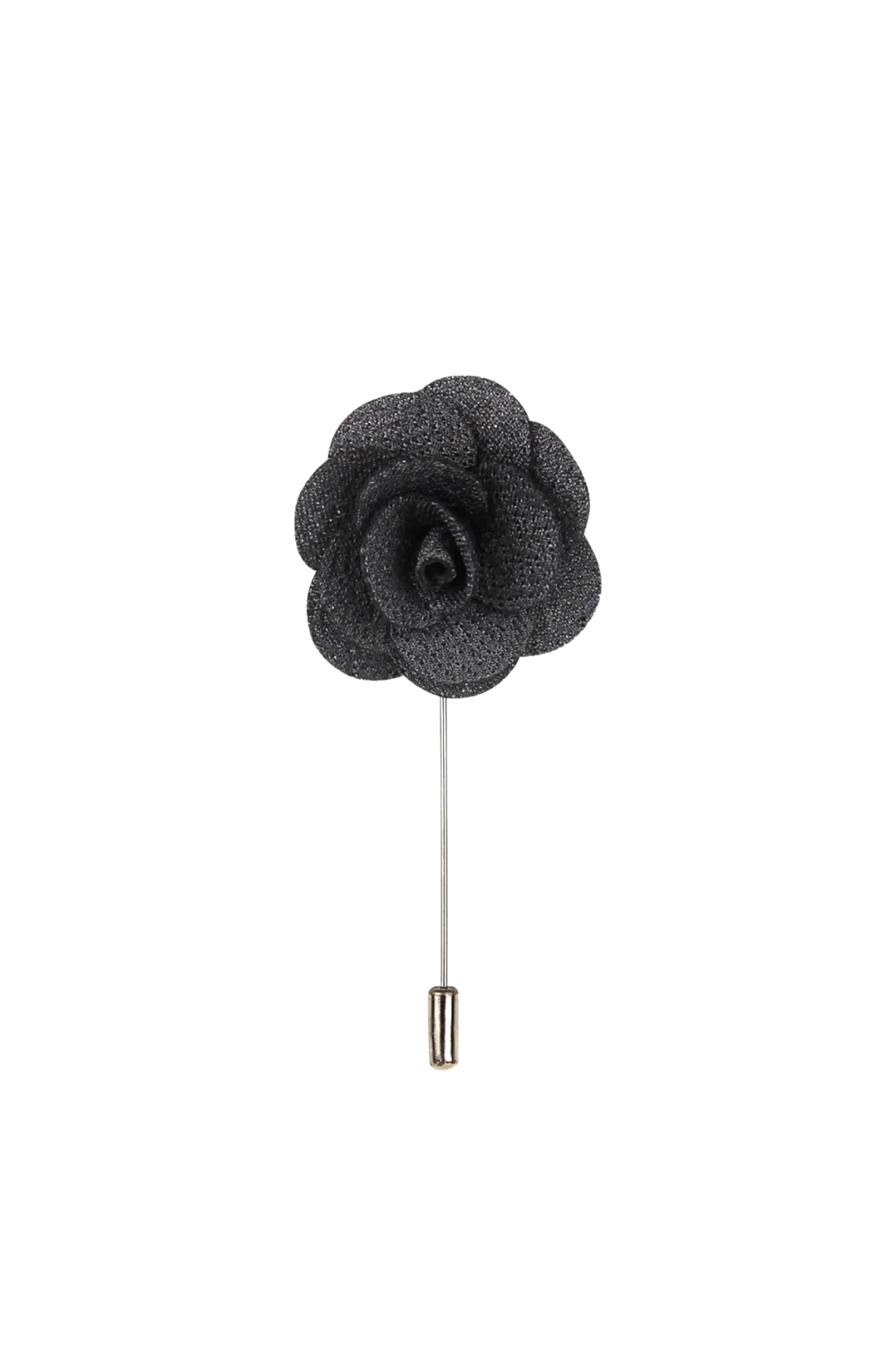 Soft Black Flower Lapel Pin