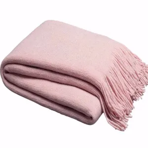 Soft Pink & Silver Lurex Throw Rug