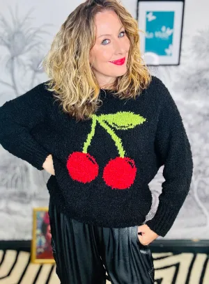 Sophie Soft Bouclé Cherry Jumper