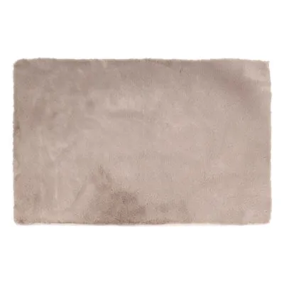 Taupe Luxurious Faux Fur Bath Mat 17x24" 1pc