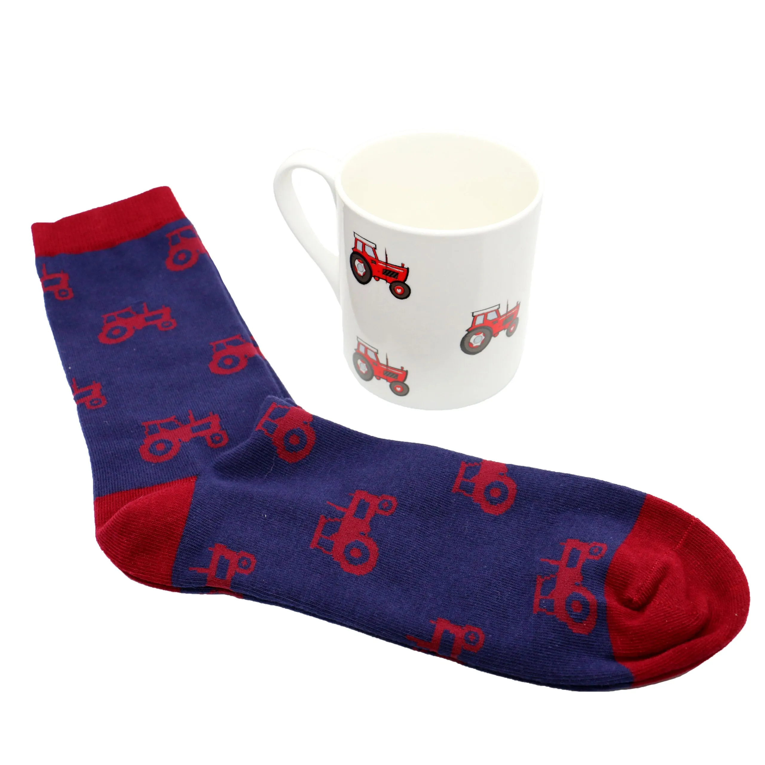 Tractor Fine Bone China Mug & Sock Set